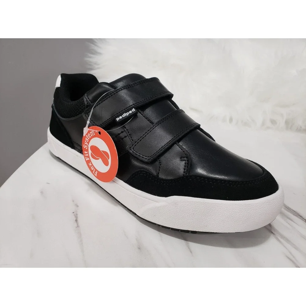 NEW EASY ON SIZE 3.5 Pediped Flex Acuna UNISEX BOY GIRL KIDS YOUTH BLACK SNEAKER